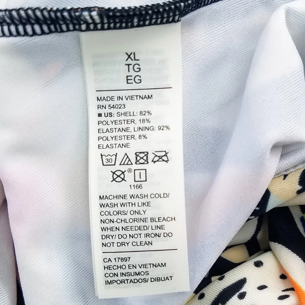 Old Navy One-Shoulder Side-Cutout One-Piece Tropical Print Swimsuit Size XL - Picture 8 of 10